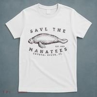 Save The Manatee Crystal River Fl Vinatage Sea Cow T-Shirt thumb 5