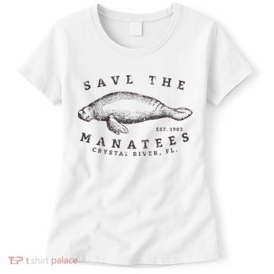 Save The Manatee Crystal River Fl Vinatage Sea Cow Women's T-Shirt