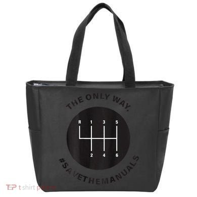 Save The Manuals Simple Graphic For Car Lovers Tote Bag