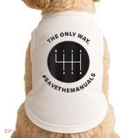 Save The Manuals Simple Graphic For Car Lovers Doggie Tank thumb 0
