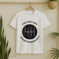 Save The Manuals Simple Graphic For Car Lovers T-Shirt thumb 2