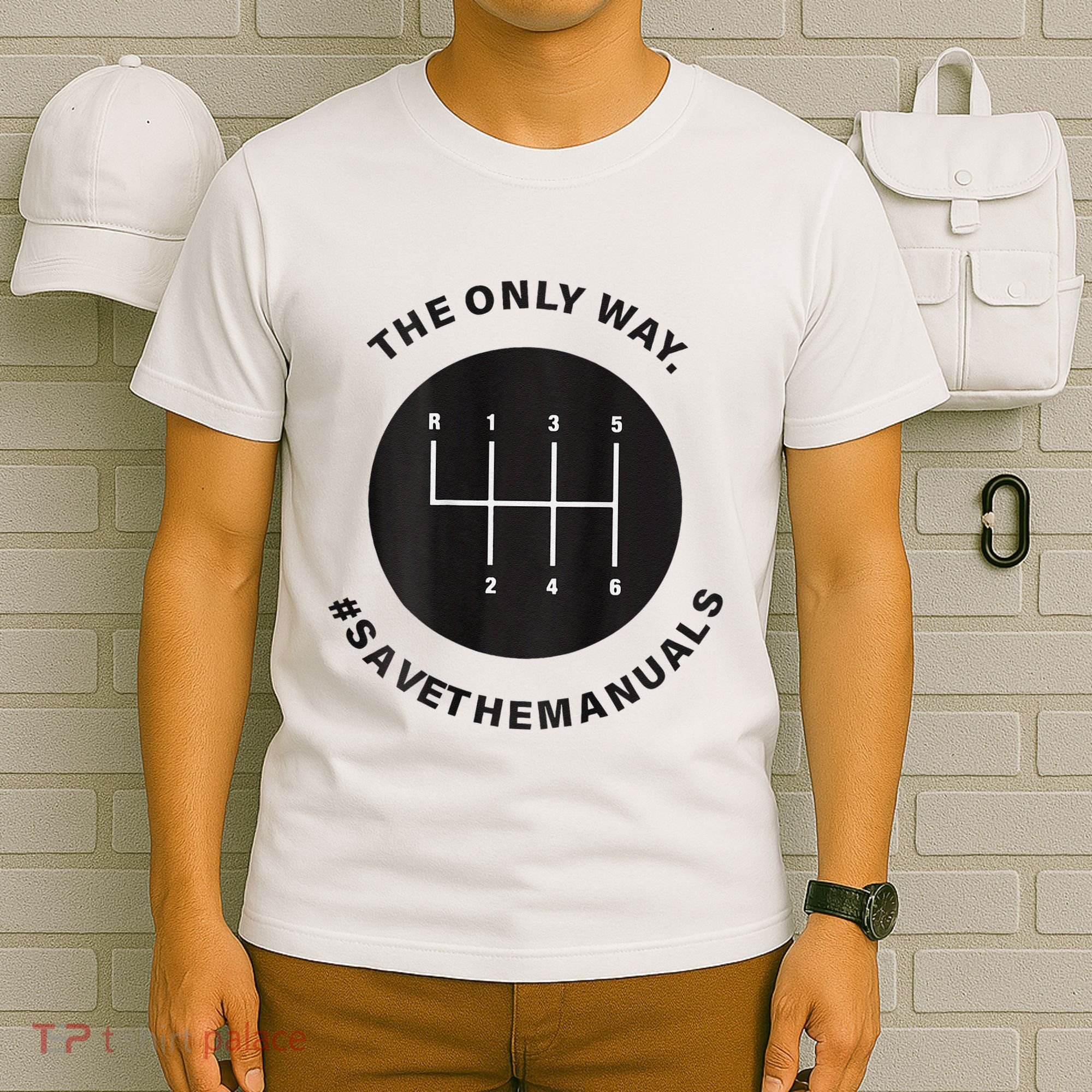 Save The Manuals Simple Graphic For Car Lovers T-Shirt