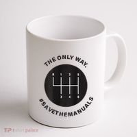 Save The Manuals Simple Graphic For Car Lovers Coffee Mug thumb 1
