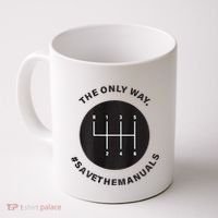 Save The Manuals Simple Graphic For Car Lovers Coffee Mug thumb 0