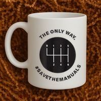 Save The Manuals Simple Graphic For Car Lovers Coffee Mug thumb 2