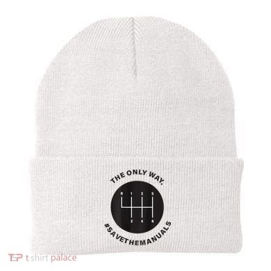 Save The Manuals Simple Graphic For Car Lovers Beanie
