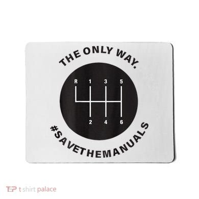Save The Manuals Simple Graphic For Car Lovers Mousepad
