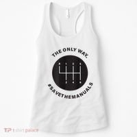 Save The Manuals Simple Graphic For Car Lovers Women's Tank Top thumb 0