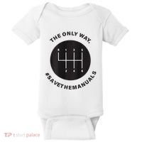 Save The Manuals Simple Graphic For Car Lovers Baby Bodysuit thumb 0