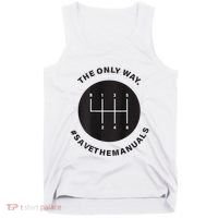 Save The Manuals Simple Graphic For Car Lovers Tank Top thumb 0