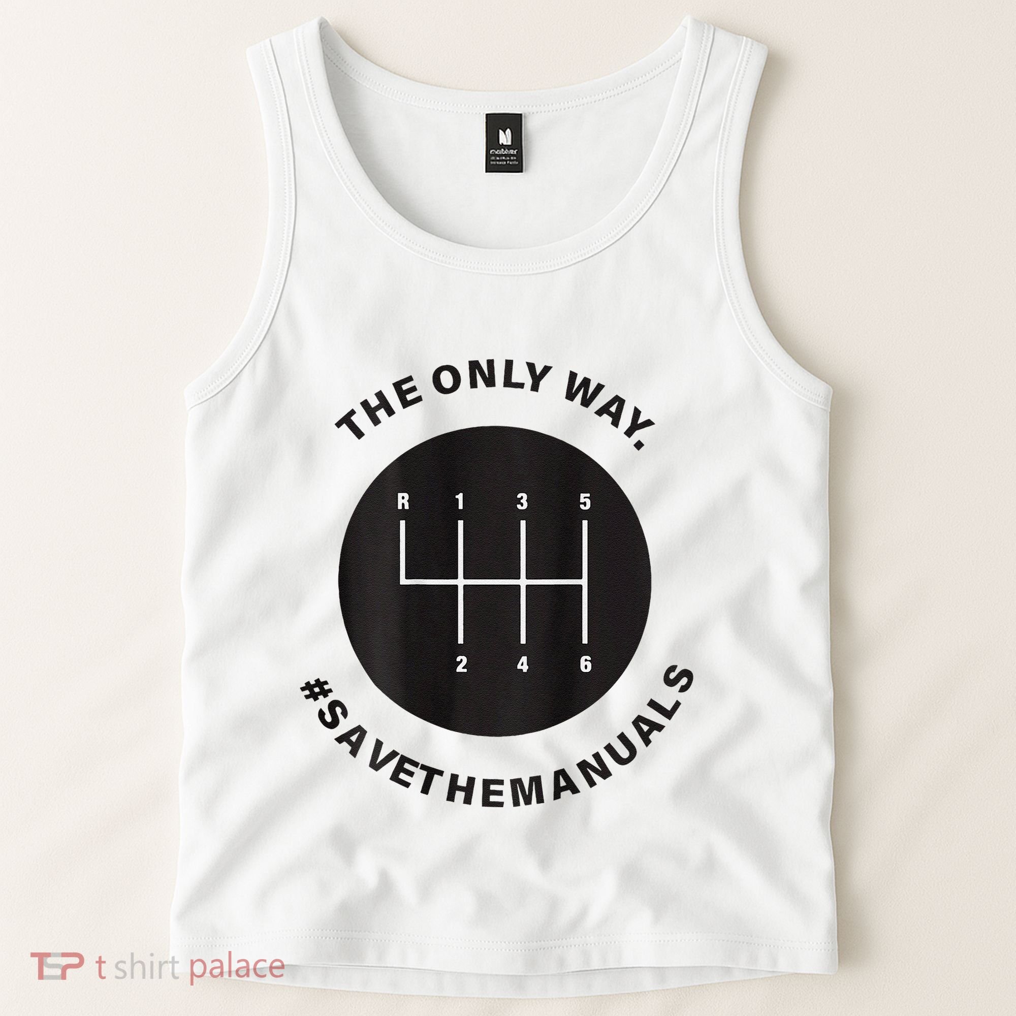 Save The Manuals Simple Graphic For Car Lovers Tank Top
