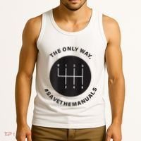 Save The Manuals Simple Graphic For Car Lovers Tank Top thumb 3