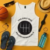 Save The Manuals Simple Graphic For Car Lovers Tank Top thumb 4