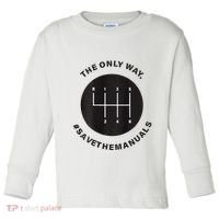Save The Manuals Simple Graphic For Car Lovers Toddler Long Sleeve Shirt thumb 0