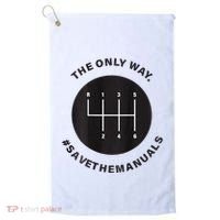 Save The Manuals Simple Graphic For Car Lovers Golf Towel thumb 0