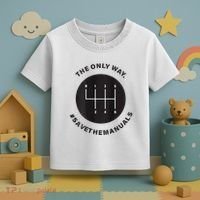Save The Manuals Simple Graphic For Car Lovers Toddler T-Shirt thumb 3