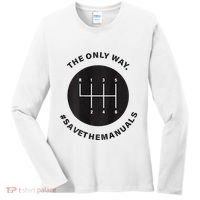 Save The Manuals Simple Graphic For Car Lovers Women's Long Sleeve Shirt thumb 0