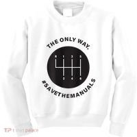 Save The Manuals Simple Graphic For Car Lovers Kids Sweatshirt thumb 0