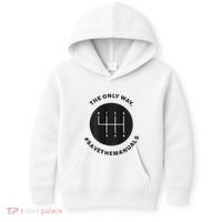 Save The Manuals Simple Graphic For Car Lovers Kids Hoodie thumb 0