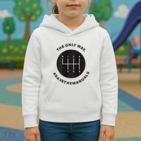 Save The Manuals Simple Graphic For Car Lovers Kids Hoodie thumb 3