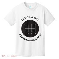 Save The Manuals Simple Graphic For Car Lovers Kids T-Shirt thumb 0