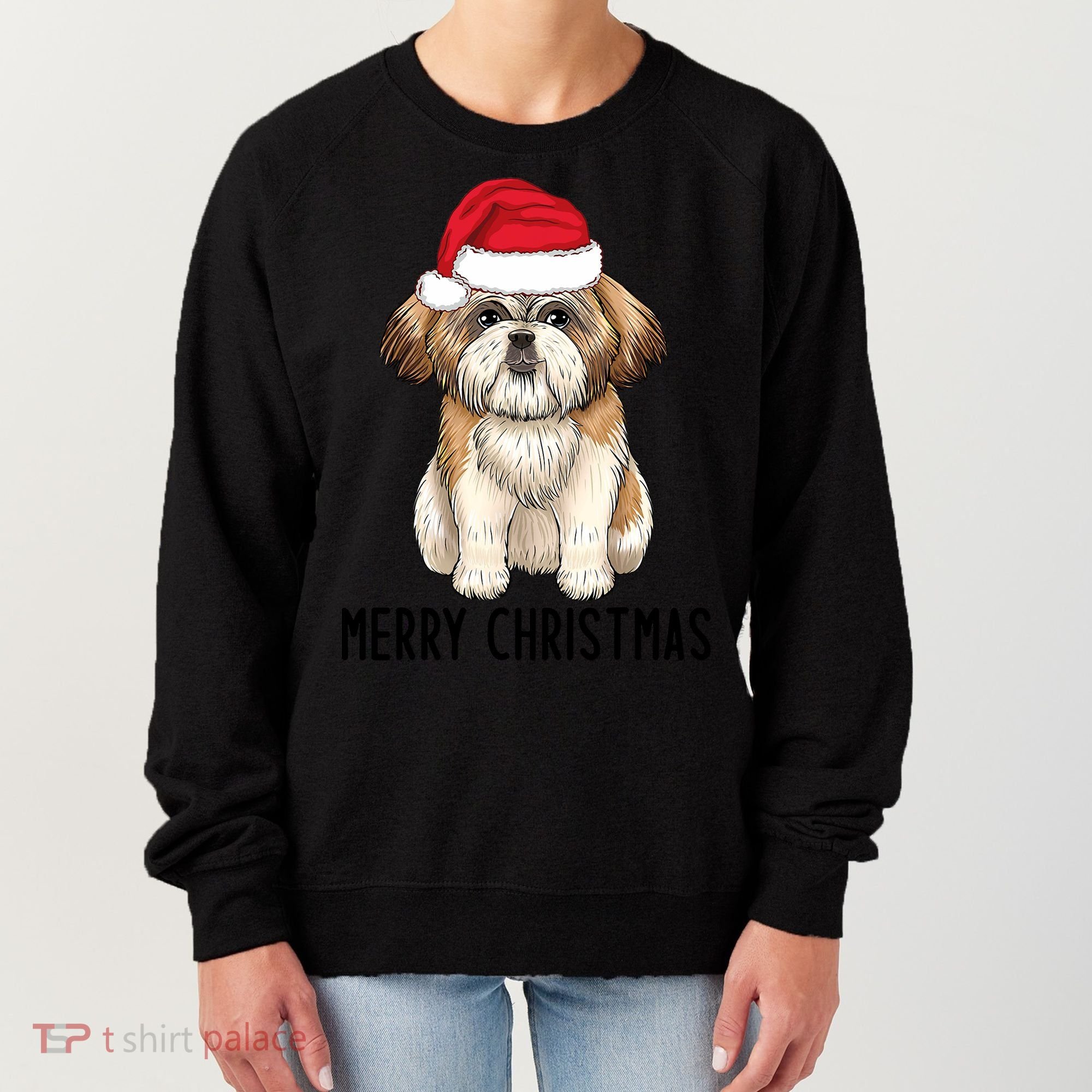Shih Tzu Mom Merry Christmas Shih Tzu Christmas Women's Sweatshirt