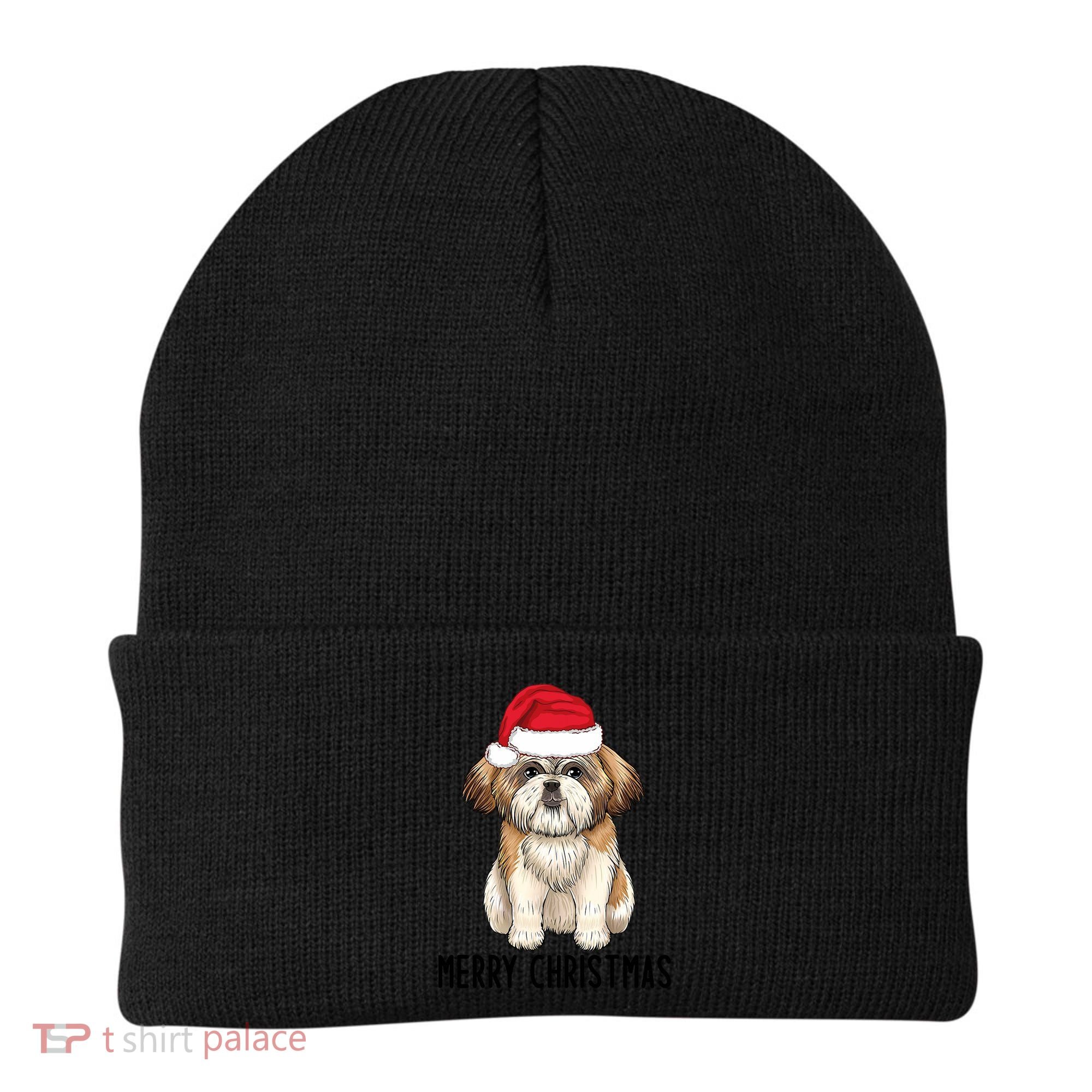 Shih Tzu Mom Merry Christmas Shih Tzu Christmas Beanie