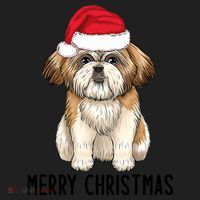 Shih Tzu Mom Merry Christmas Shih Tzu Christmas Beanie thumb 2