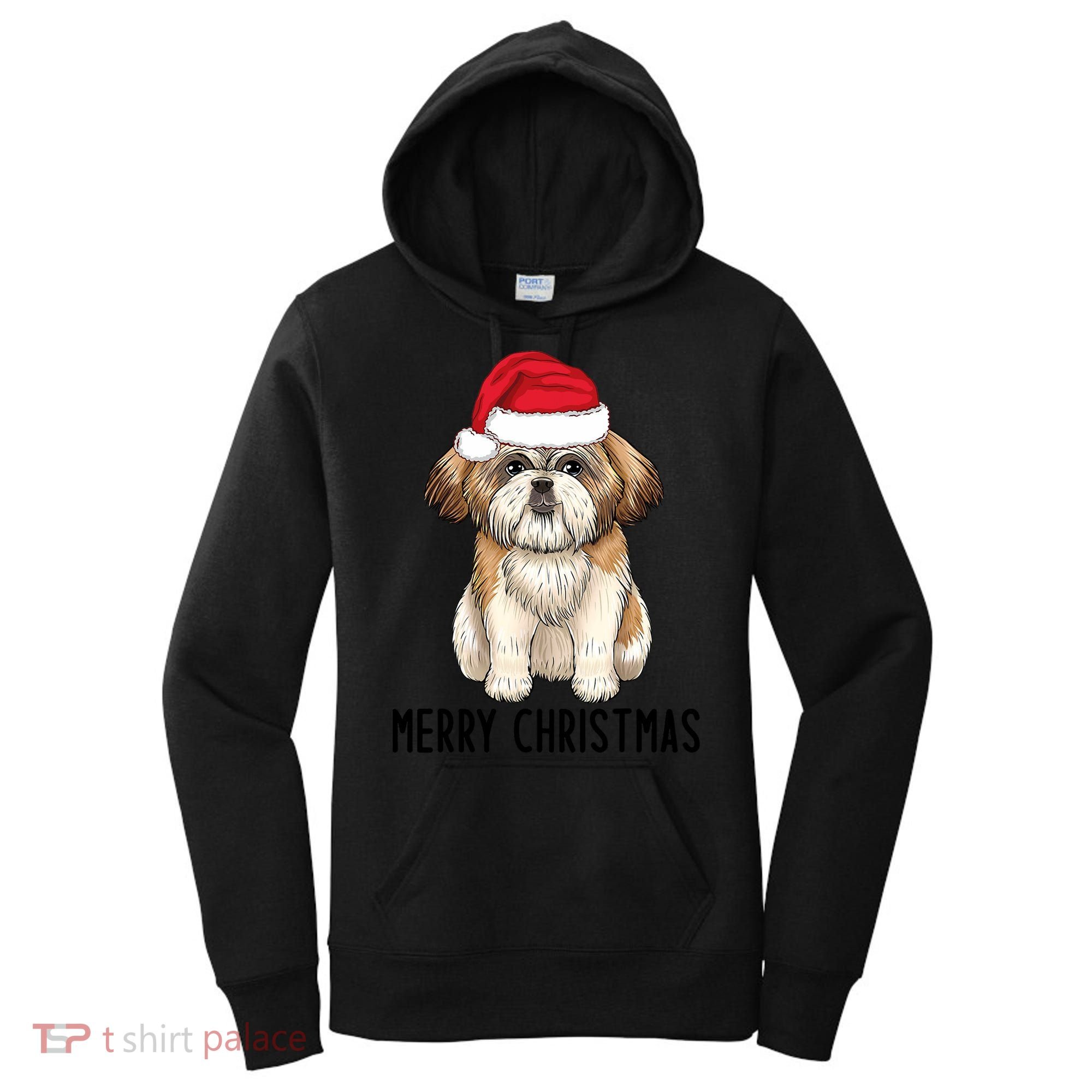Shih Tzu Mom Merry Christmas Shih Tzu Christmas Women's Hoodie