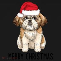 Shih Tzu Mom Merry Christmas Shih Tzu Christmas Ornament thumb 1
