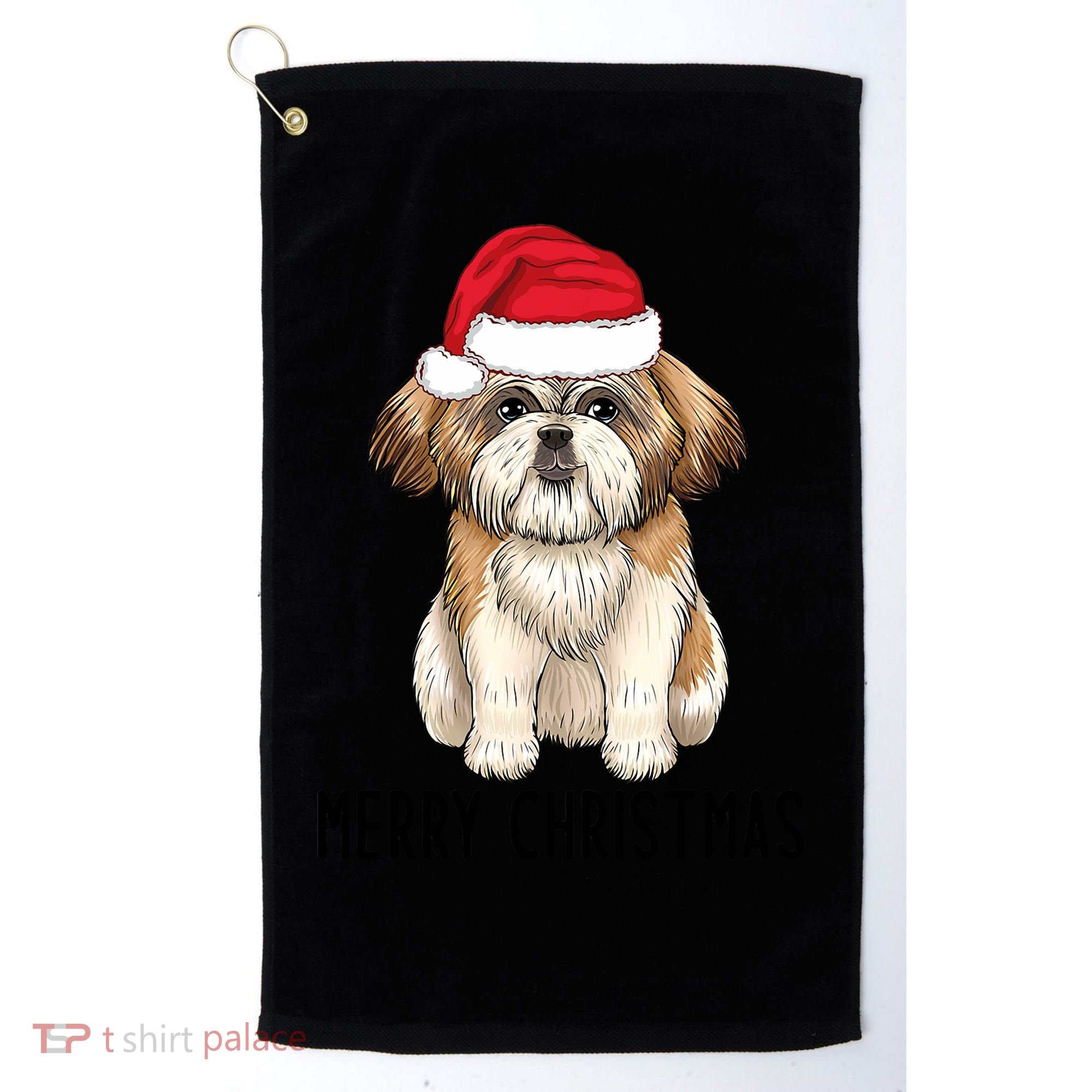 Shih Tzu Mom Merry Christmas Shih Tzu Christmas Golf Towel