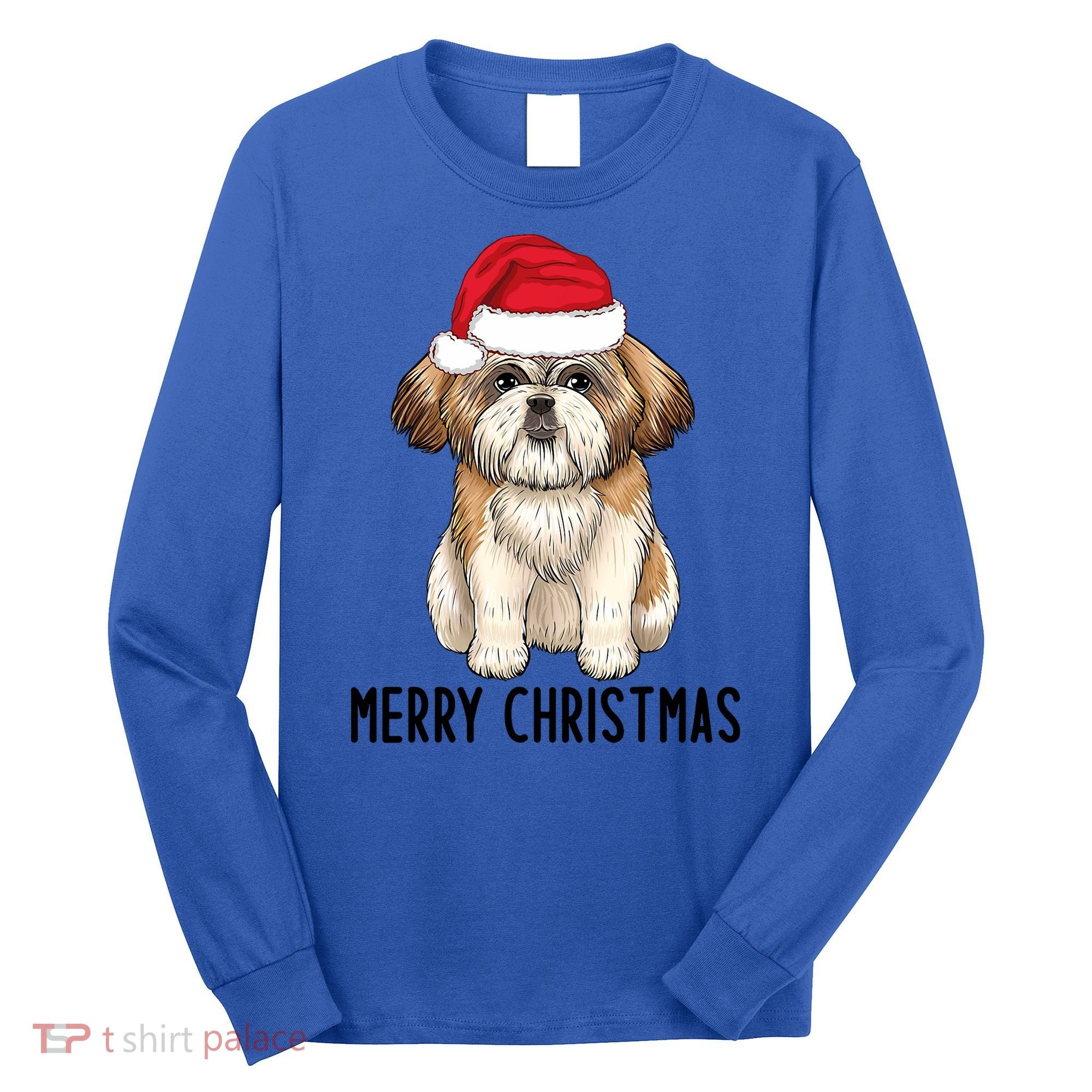Shih Tzu Mom Merry Christmas Shih Tzu Christmas Long Sleeve Shirt