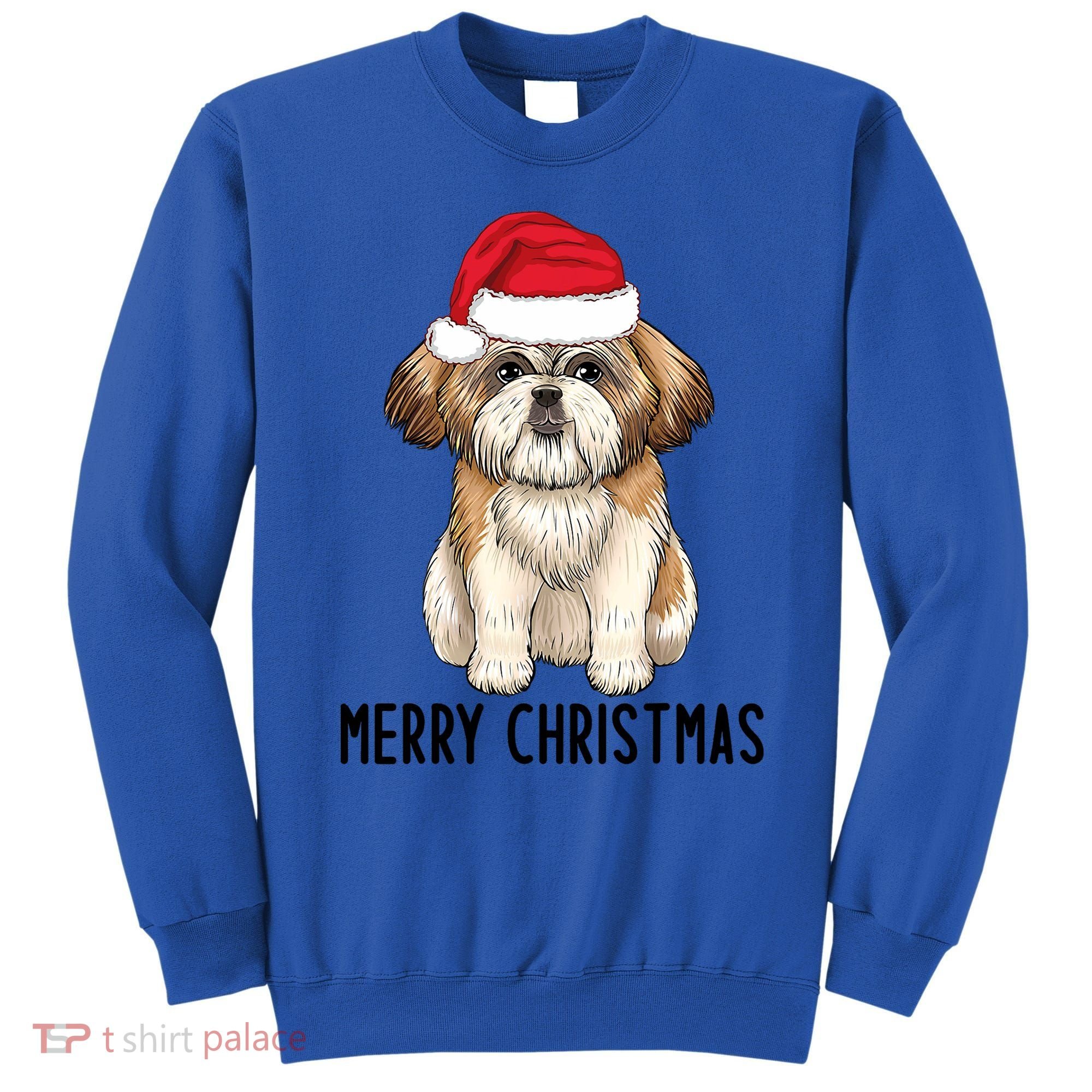 Shih Tzu Mom Merry Christmas Shih Tzu Christmas Sweatshirt