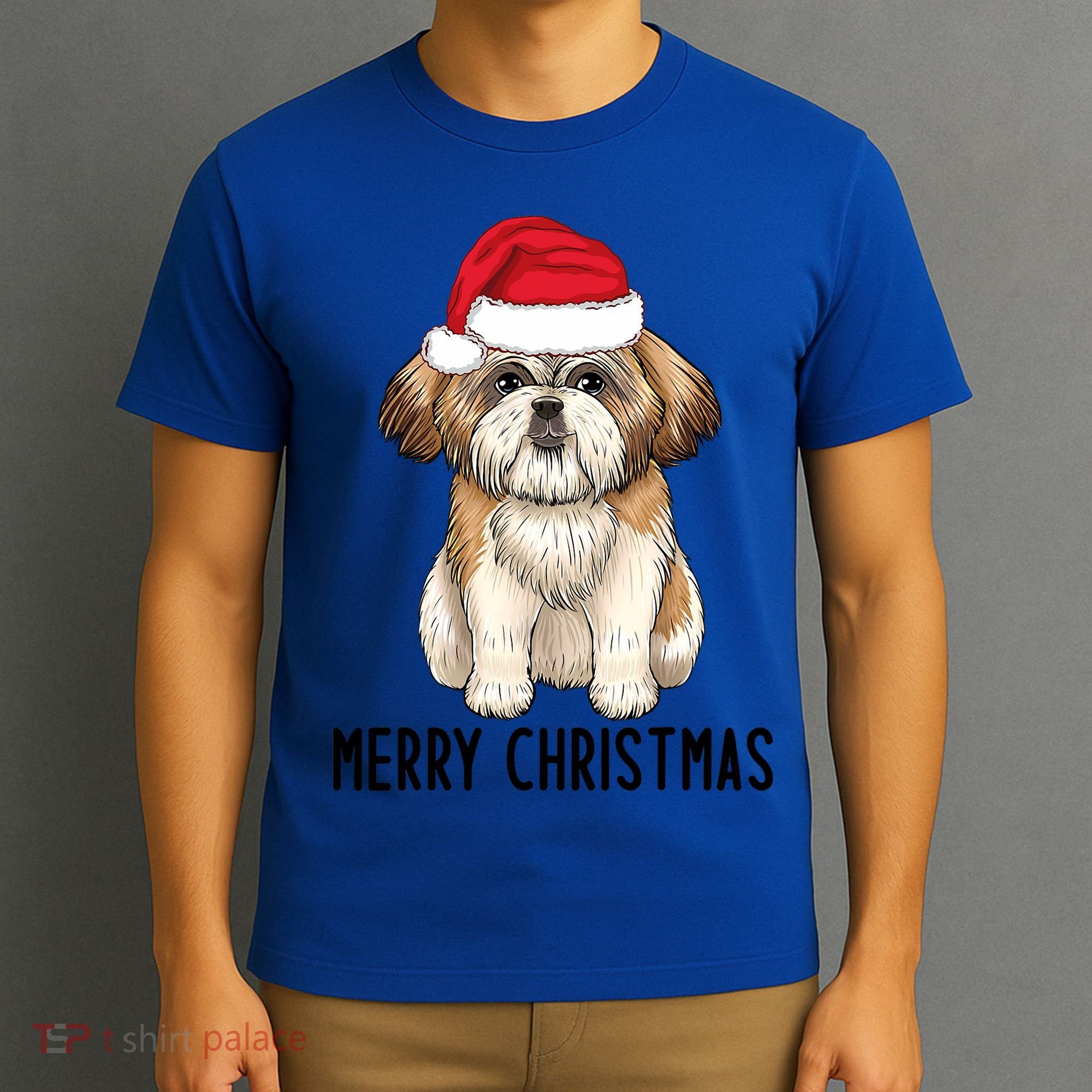 Shih Tzu Mom Merry Christmas Shih Tzu Christmas T-Shirt