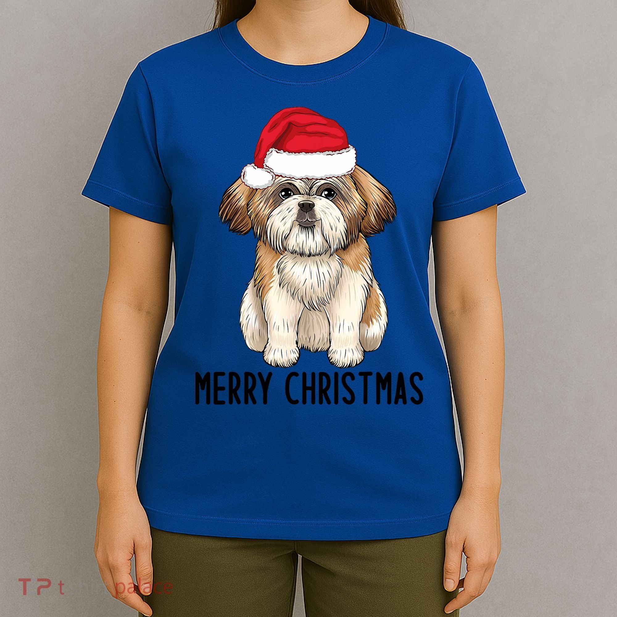 Shih Tzu Mom Merry Christmas Shih Tzu Christmas T-Shirt