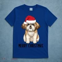 Shih Tzu Mom Merry Christmas Shih Tzu Christmas T-Shirt thumb 5