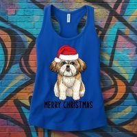 Shih Tzu Mom Merry Christmas Shih Tzu Christmas Women's Tank Top thumb 3