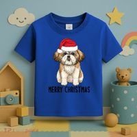 Shih Tzu Mom Merry Christmas Shih Tzu Christmas Toddler T-Shirt thumb 3