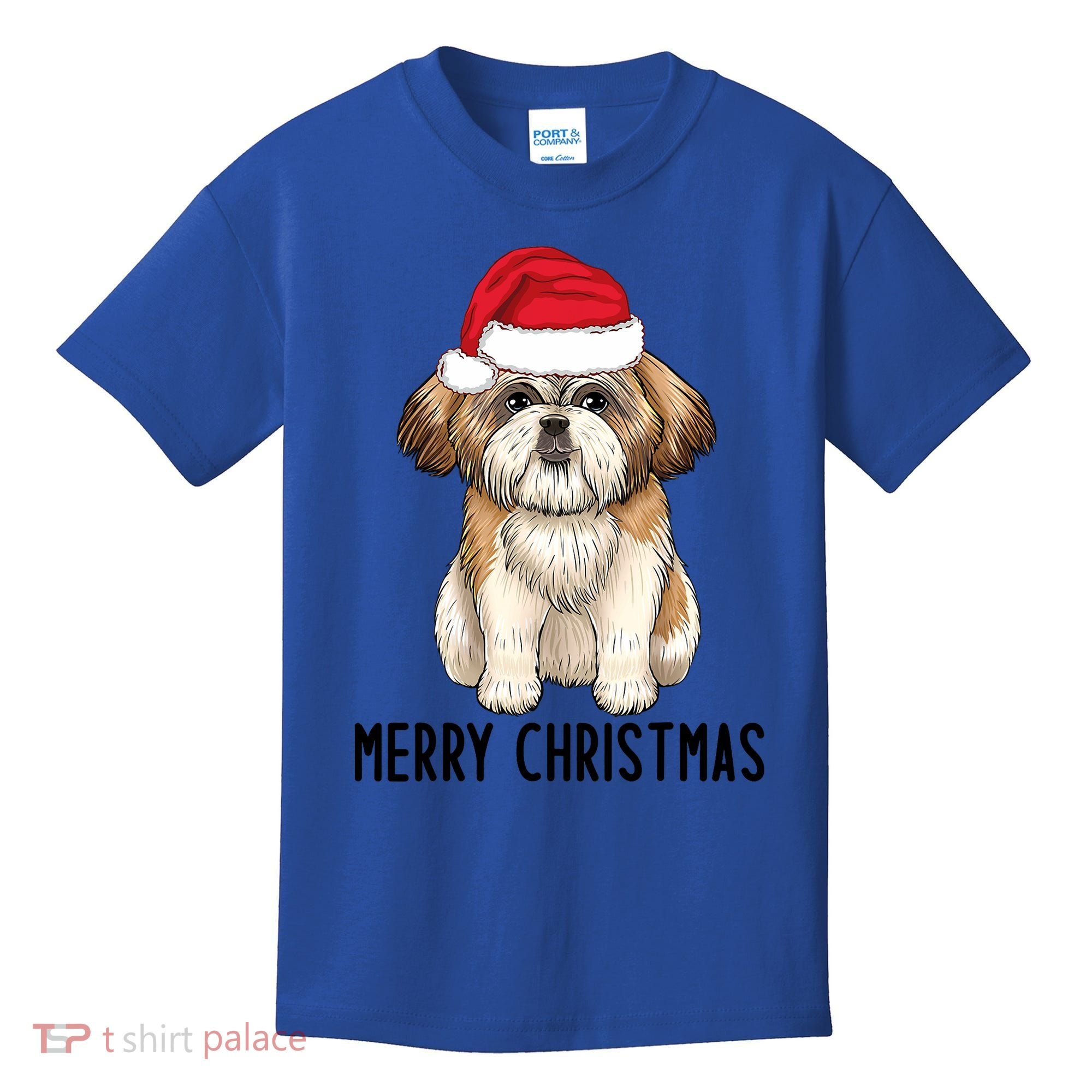 Shih Tzu Mom Merry Christmas Shih Tzu Christmas Kids T-Shirt