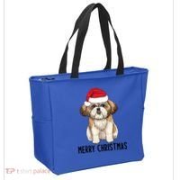 Shih Tzu Mom Merry Christmas Shih Tzu Christmas Tote Bag thumb 2