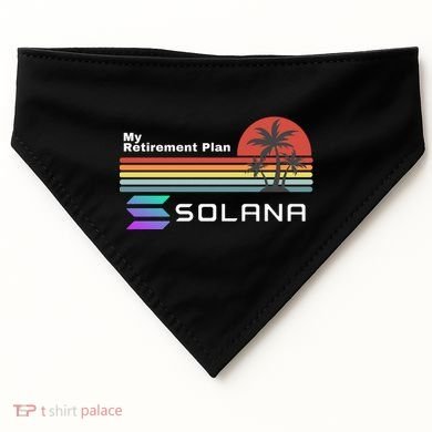 Solana Token, My Retirement Plan, Crypto, DeFi, Crypto Exchange, Solana Crypto USA-Made Doggie Bandana