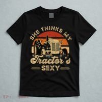 She think my tractor's sexy Farming Farmer Farm Farmer T-Shirt thumb 5