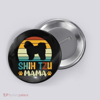 Shih Tzu Mama Button