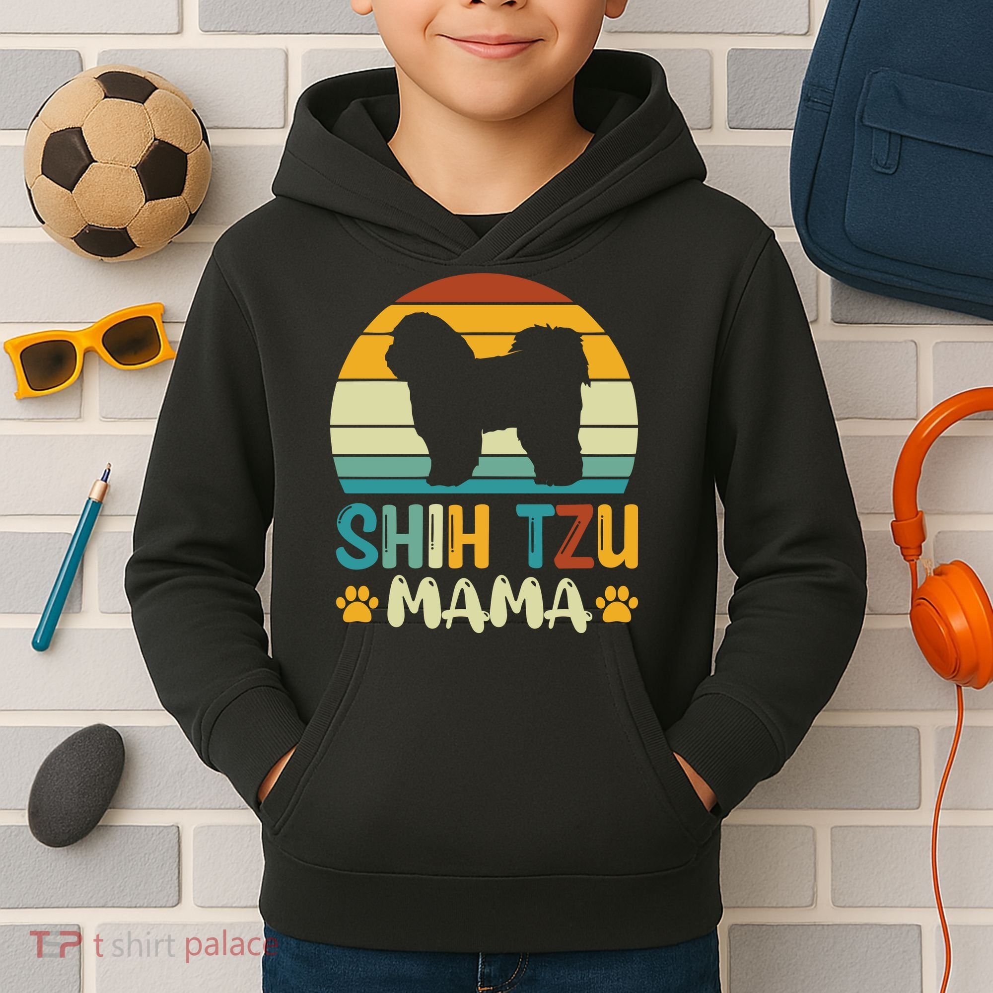 Shih Tzu Mama Kids Hoodie