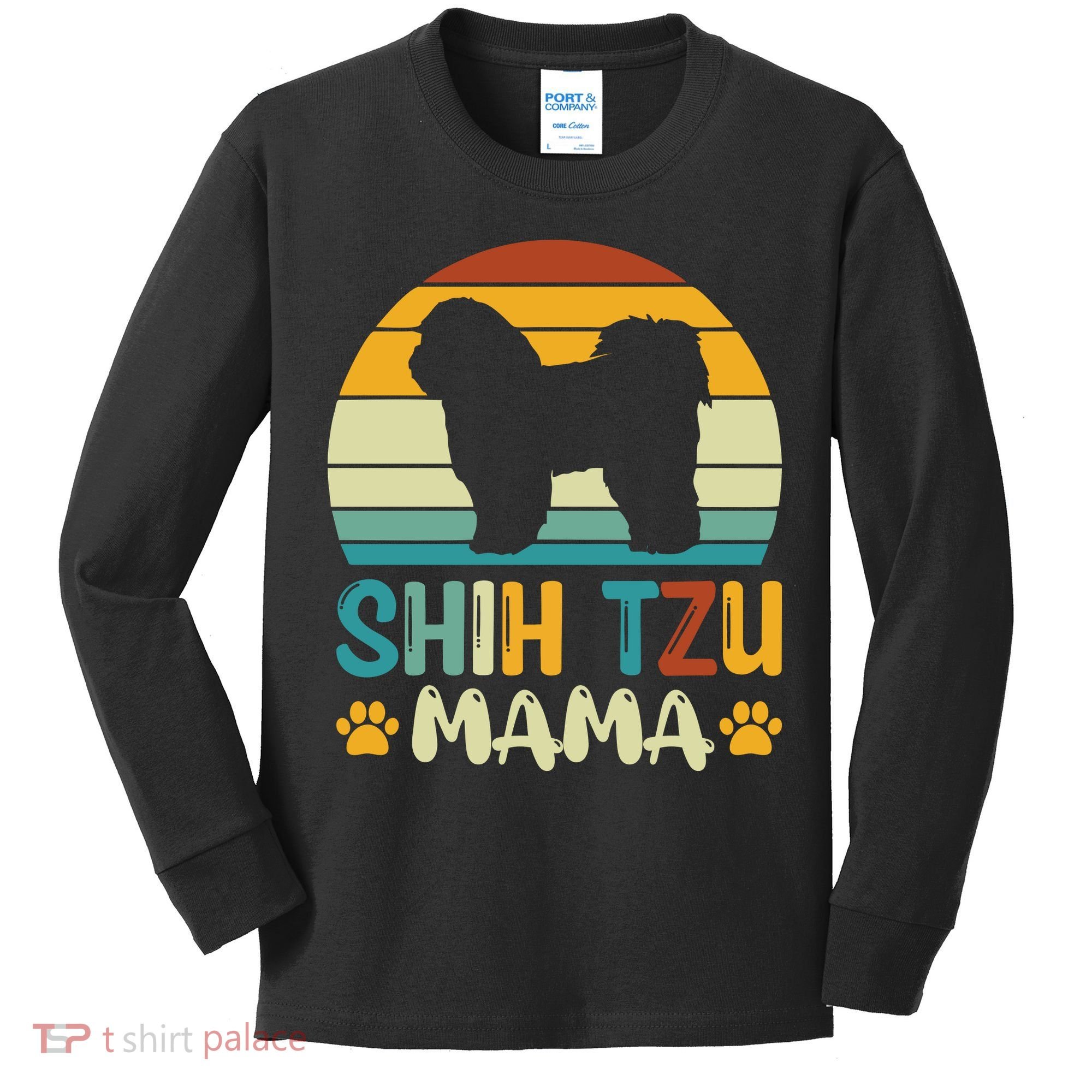 Shih Tzu Mama Kids Long Sleeve Shirt
