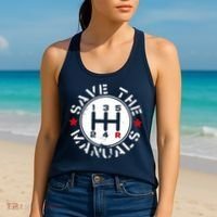 Save The Manuals Women's Tank Top thumb 2