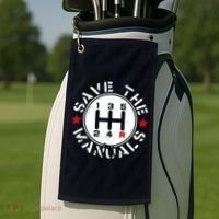 Save The Manuals Golf Towel thumb 2