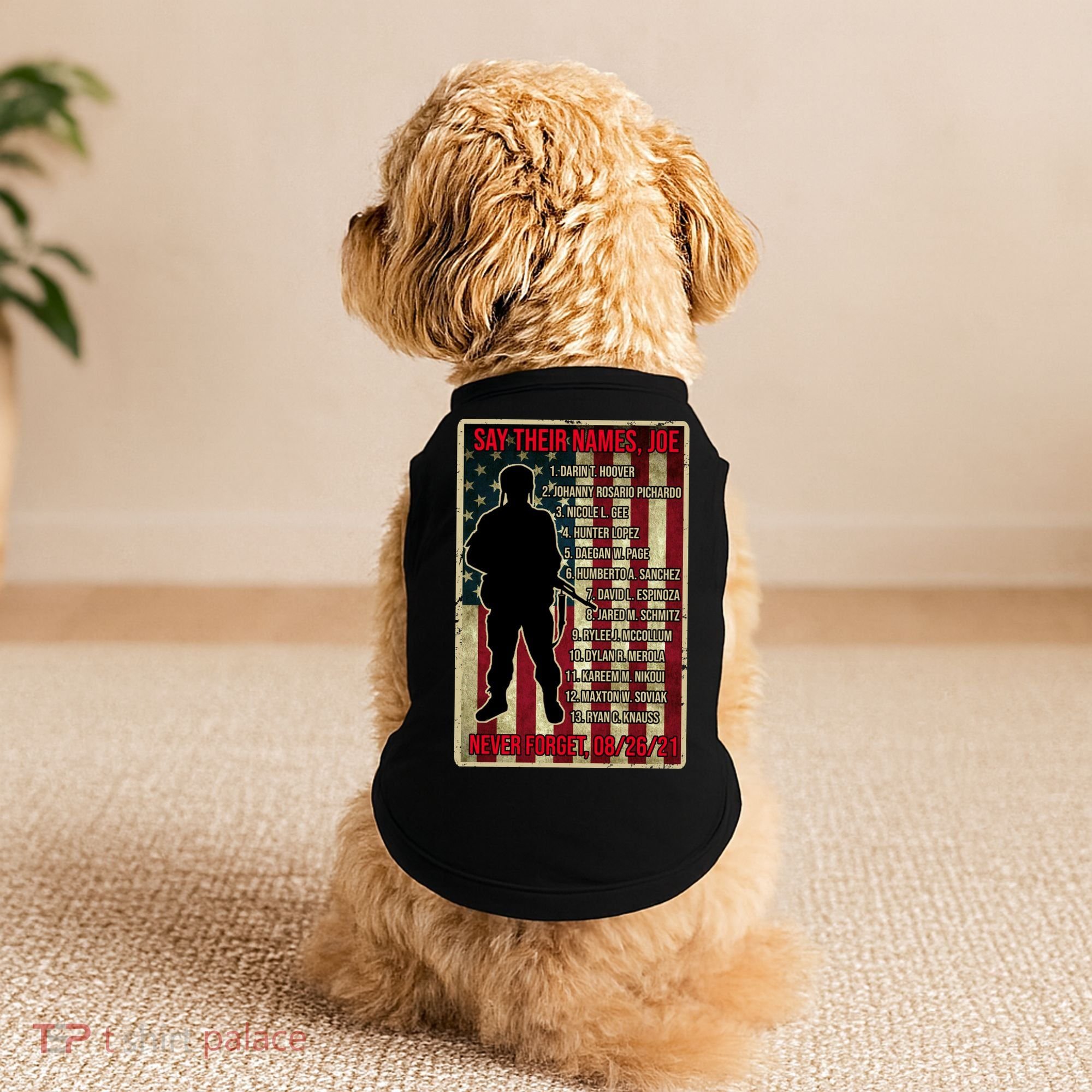 Say Their Names Joe Of 13 Fallen Soldiers Tribute Doggie Tank