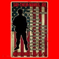 Say Their Names Joe Of 13 Fallen Soldiers Tribute Santa Hat thumb 1