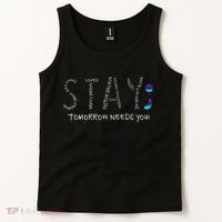 Stay Tomorrow Needs You Semicolon Suicide Prevention Tank Top thumb 2